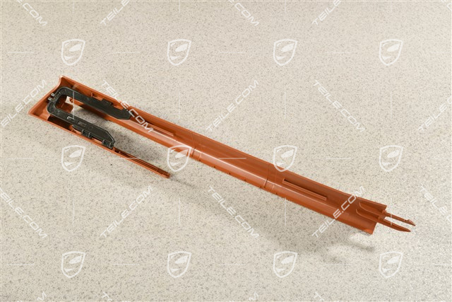 Front seat rail cover, front, Chestnut brown, L