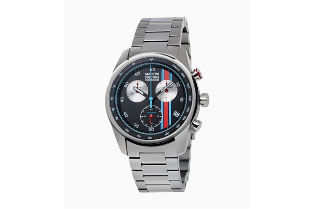 MARTINI RACING, Chronograph, silber, silber, schwarz