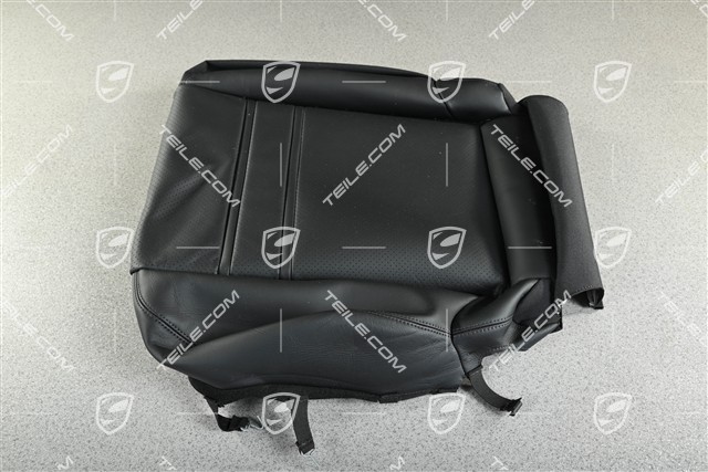 Sitzbezug / Bezug, Sitzkissen Sportsitz, Glattleder, Schwarz, L