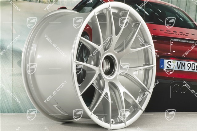 GT2RS / GT3RS Felga, Magnesium, centralnie mocowana, 12,5J x 21 ET48, brylantowy srebrny