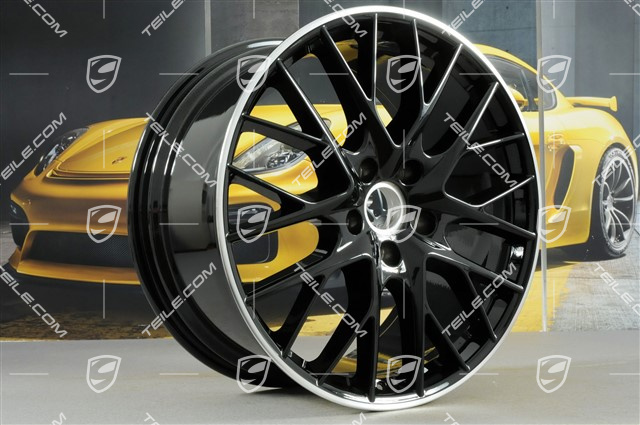 21" Felga Panamera Sport Design, 10,5J x 21 ET71, do kół zimowych, ramiona felgi czarne (wysoki połysk)