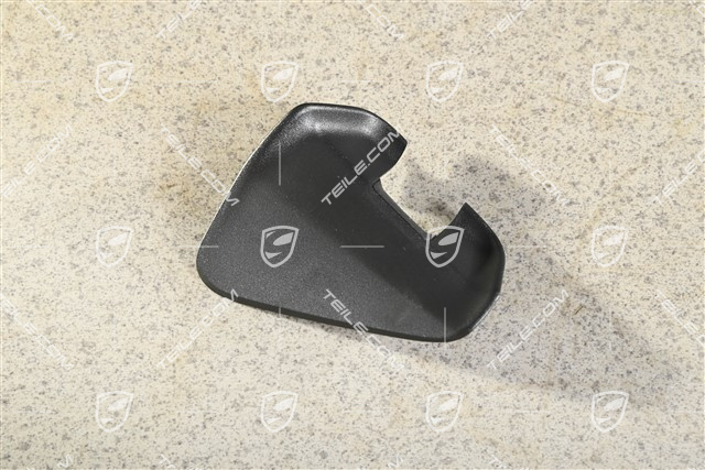 Cover trim  / guide for seat belt buckle, rear, Black, R