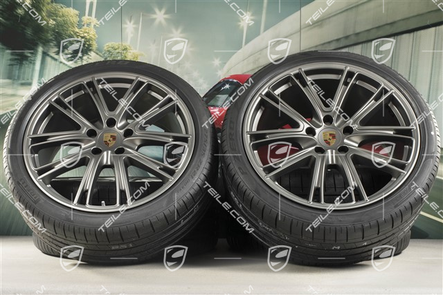 21" Koła letnie Exclusive Design, felgi 9,5J x 21 ET71 + 11,5J x 21 ET69 + opony letnie Pirelli 275/35 ZR21 + 315/30 ZR21, Platinum, z czujnikami ciśnienia
