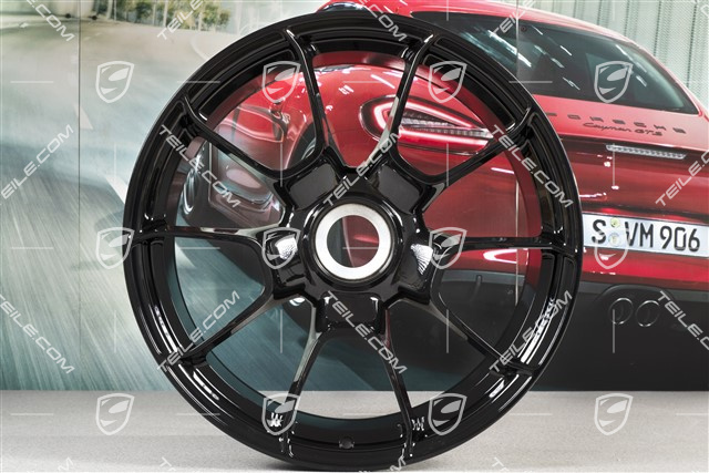 20" wheel rims set 911 Turbo S Exclusive Design, rims 11,5J x 20 ET56 + 9J x 20 ET51, black high-gloss