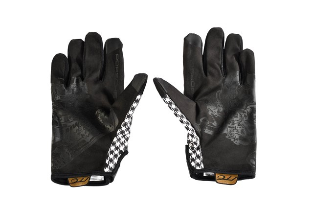Porsche Classic Assembly gloves, Pepita / houndstooth, black, size 10