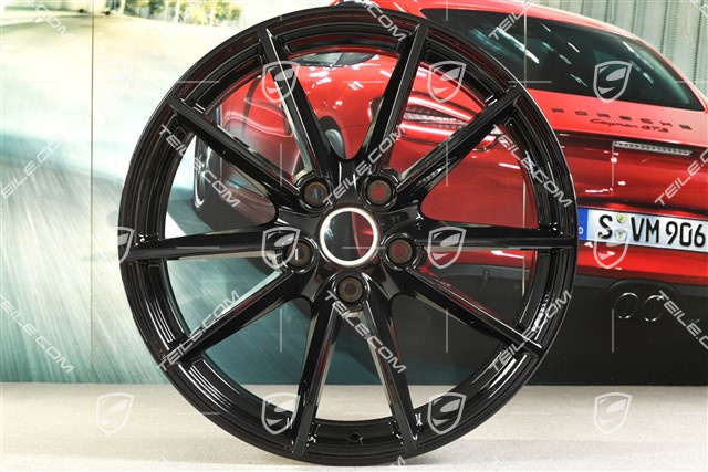 20" Felge Carrera S, 8,5J x 20 ET53, Tiefschwarz Metallic