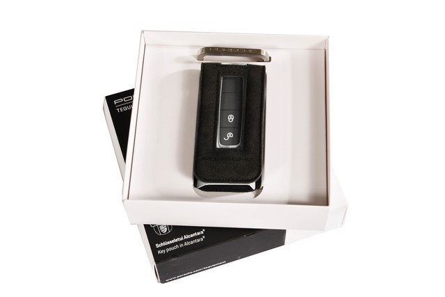 Key Case / Key pouch, Alcantara, Black