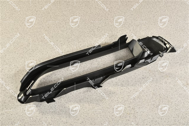 Front bumper, side ventilation grille, lower, Black matte, L