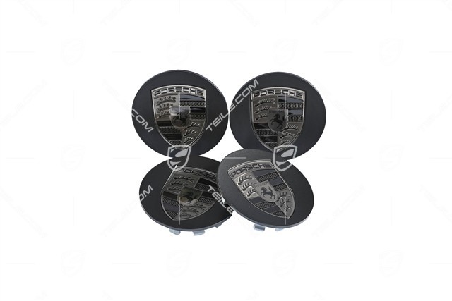 Set of wheel trims, Turbonite/Rhodium emblem, concave, anthracite