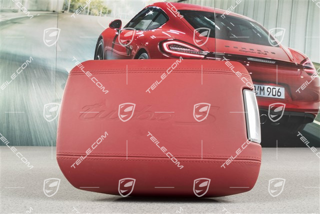 Armrest, centre console, inscription Turbo S, Carrera Red