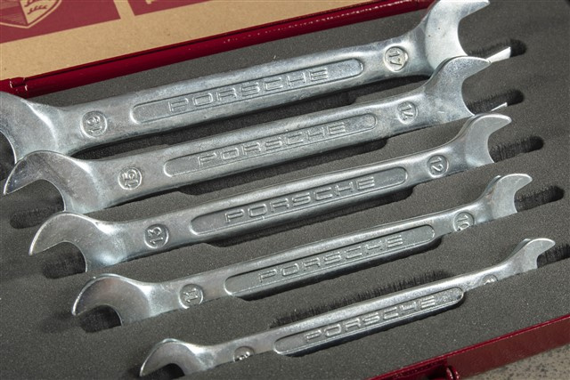 Porsche Classic Werkzeugset Gabelschlüssel mit Box, 5 Teile
