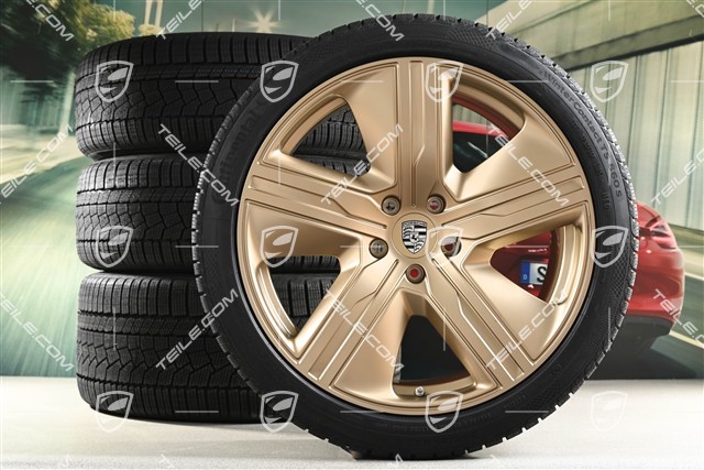 22" koła zimowe Macan Exclusive Design, felgi 9J x 22 ET29 + 11J x 22 ET47 + NOWE opony zimowe Continental 255/40 R22 + 295/35 R22, neodyme