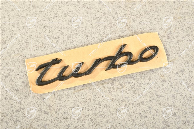 Coupe, Badge / Emblem Turbo, Matte Black