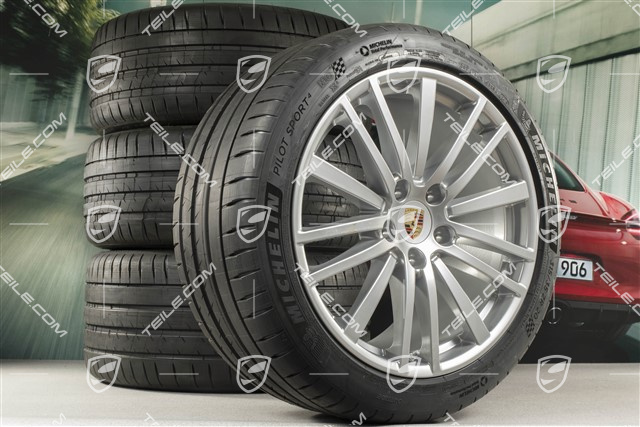 20-inch Panamera Design summer wheel set, rims 9,5J x 20 ET71 + 11,5J x 20 ET68 + Michelin summer tires 275/40 ZR20 + 315/35 ZR20, with TPM