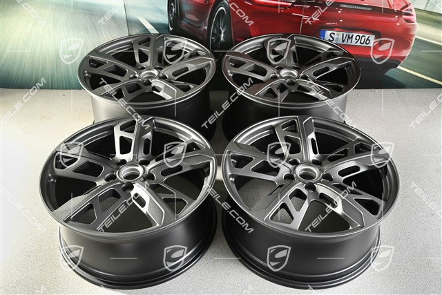 21" Wheel rim set Cross Turismo Design, 9,5J x 21 ET60 + 11,5J x 21 ET66, Vesuvius grey