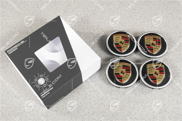 Wheel hub set (4 pcs.), black mat