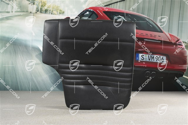 Back seat lower / cushion, Coupe/Targa, leather, black, L