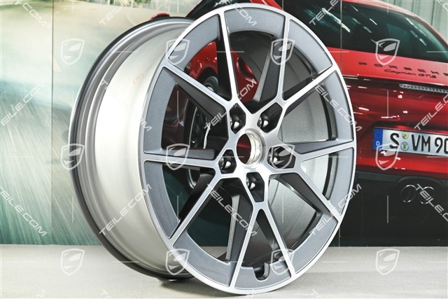20+21-inch Carrera S wheel rim set, 8,5J x20 ET50 + 11,5J x 21 ET79, Wanadium Grey
