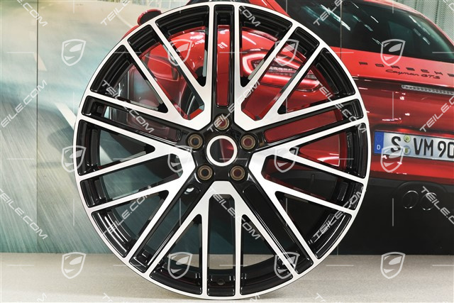 21-inch wheel rim "911 Turbo 5 Design" 10J x 21 ET 19, black high gloss