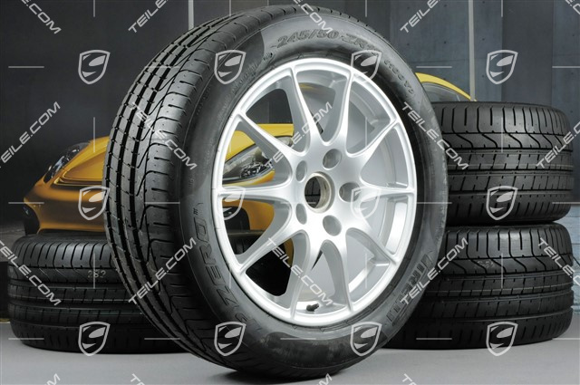 18" Panamera S Sommerräder Satz, Felgen 8J x 18 ET59 + 9J x 18 ET53 + Reifen Pirelli P-Zero 245/50 R18 + 275/45 R18