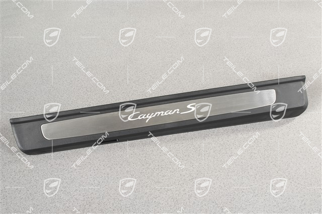 Blenden/Einstiegleisten, mit Beleuchtung, Edelstahl, "Cayman S", Satz, L+R