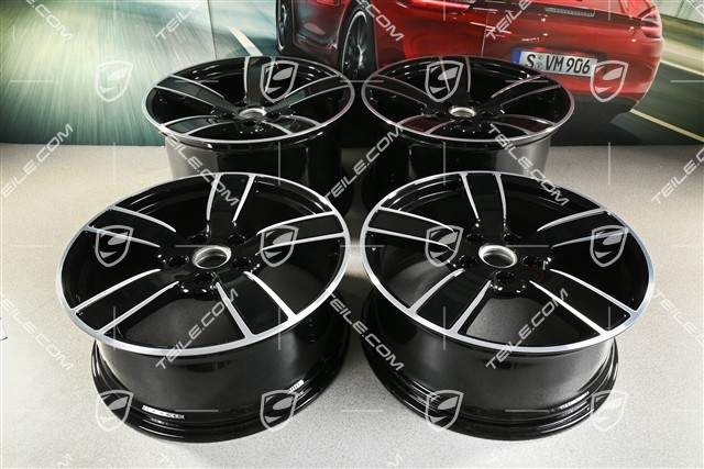 20" Felgensatz Carrera Sport, 8,5J x 20 ET49 + 11,5J x 20 ET56, schwarz hochglanz