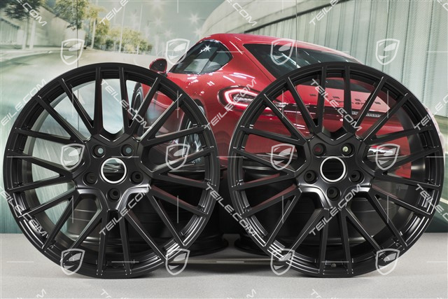 21" Felgensatz Cayenne RS Spyder, 11J x 21 ET49 + 9,5J x 21 ET46, für den Cayenne Coupé, schwarz seidenmatt