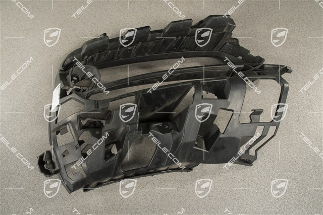 Sport Design / GTS, Front bumper retainer frame / grille / vent, lateral, Black matte, L