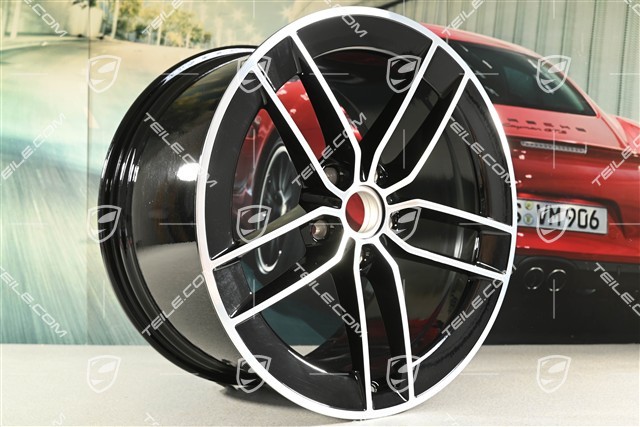 21" Carrera Exclusive Design Felge, 11,5J x 21 ET79, schwarz hochglanz, glanzgedreht
