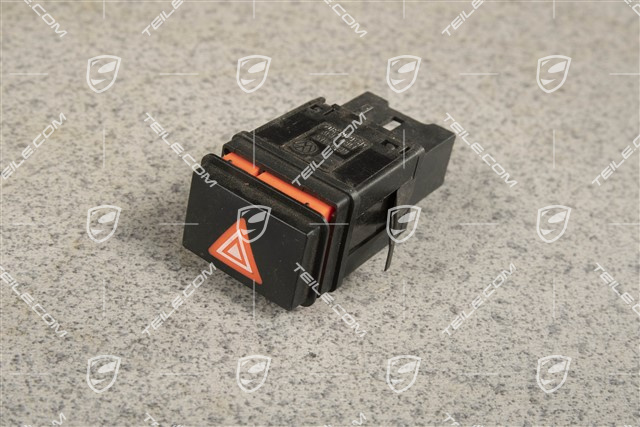 Hazard / warning light switch, Black matte