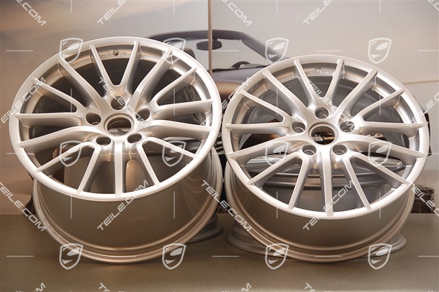 19-inch SportDesign wheel set, 8J x 19 ET57+ 11J x 19 ET51, silver 19-inch SportDesign wheel set, 8J x 19 ET57+ 11J x 19 ET51, silver