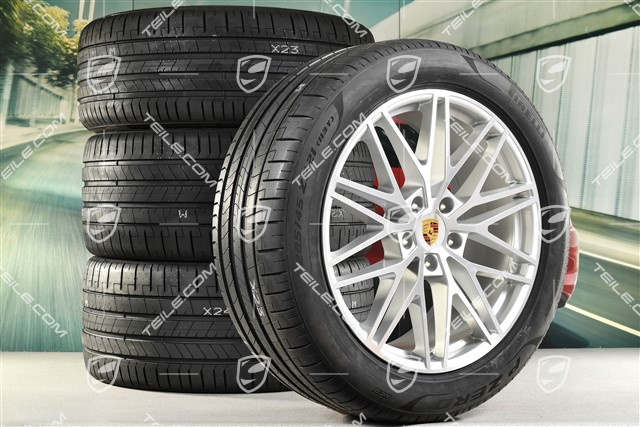 21" Cayenne Coupe RS Spyder Design Sommerräder Satz, Felgen 9,5J x 21 ET46 + 11,0J x 21 ET49 + Pirelli P Zero Sommerreifen 285/45 R21 + 315/40 R21, mit RDK-Sensoren