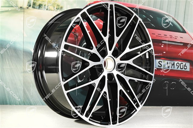 22" Macan RS Spyder Design Felge, 9J x 22 ET29, schwarz hochglanz