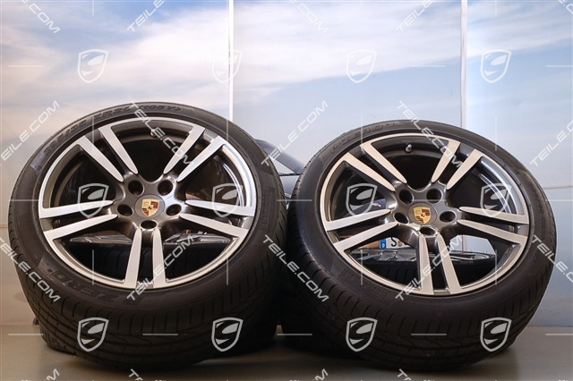 20" Turbo II Sommerräder Satz, Felgen 9,5 J x 20 ET 65 + 11 J x 20 ET 68 + Reifen 255/40 ZR 20 + 295/35 ZR 20, mit RDK-Sensoren, 250 Km