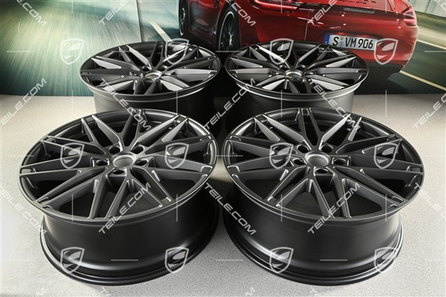 22-Zoll-Felgensatz Macan RS Spyder Design, 9J x 22 ET29 + 11J x 22 ET47, Vesuvgrau