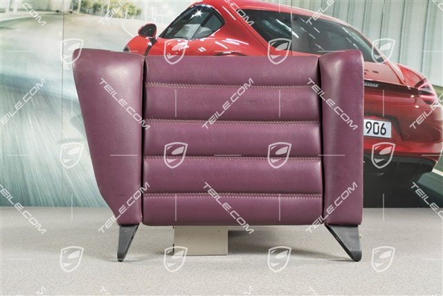 Back seat backrest, Coupe, Leatherette, Magenta, R