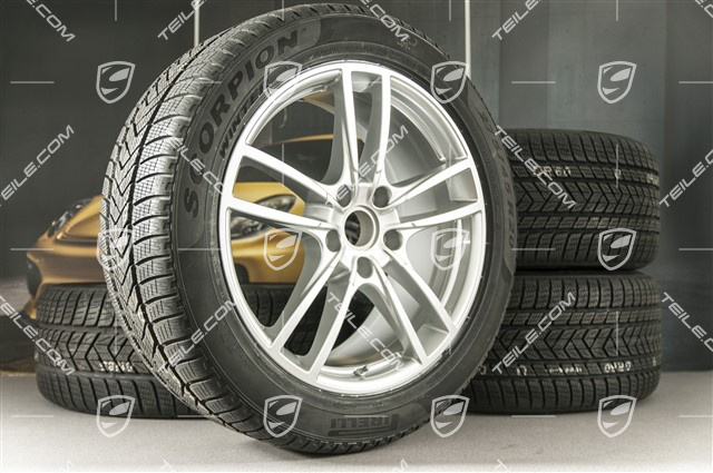 20" Cayenne COUPE Sport Winterräder Satz, Felgen 9J x 20 ET50 + 10,5J x 20 ET55 + NEUE Pirelli Winterreifen 275/45 R20 + 305/40 R20, mit RDK-Sensoren