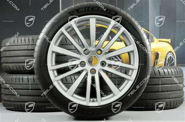 20" Panamera Design Sommerräder, Felgen 9,5J x 20 ET71 + 11,5J x 20 ET68 + Michelin Sommerreifen 275/40 ZR20 + 315/35 ZR20, mit RDK-Sensoren