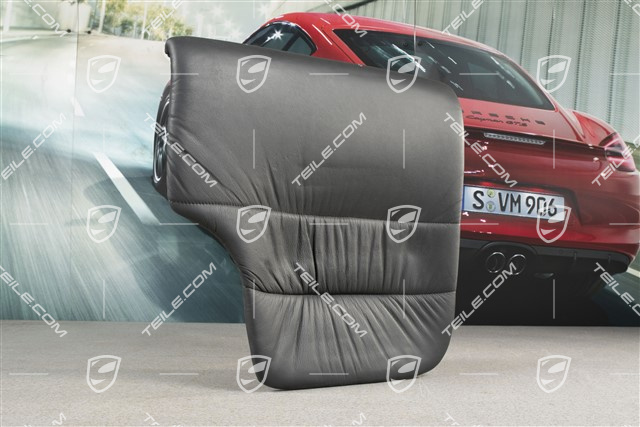 Notsitzkissen, Coupe/Targa, Raffleder, schwarz, L