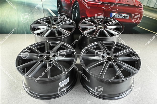 20" wheel rim set Panamera Turbo, 9.5J x 20 ET71 + 10.5J x 20 ET71, Adamantium