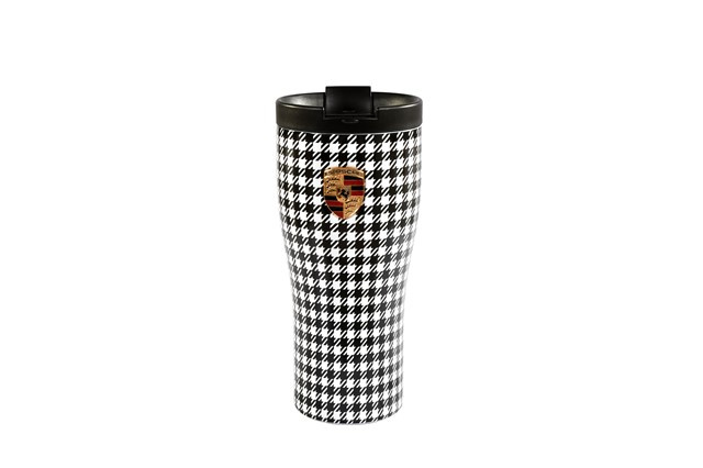 Thermobecher Pepita, schwarz/weiß, 460 ml