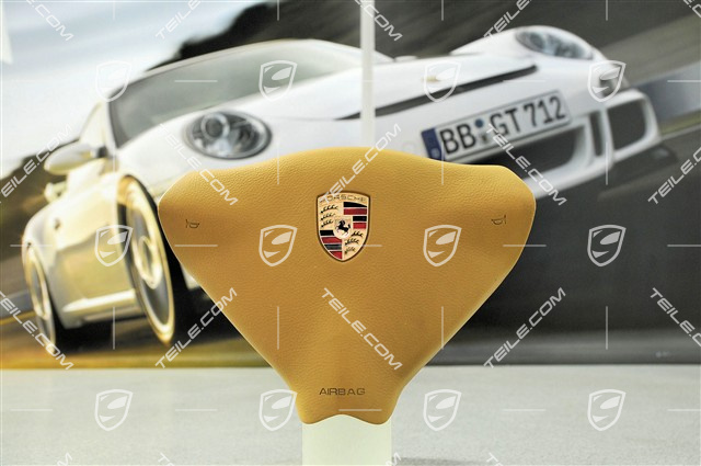 Airbag, 3-spoke, plastic, "savanna" beige Airbag, 3-spoke, plastic, "savanna" beige