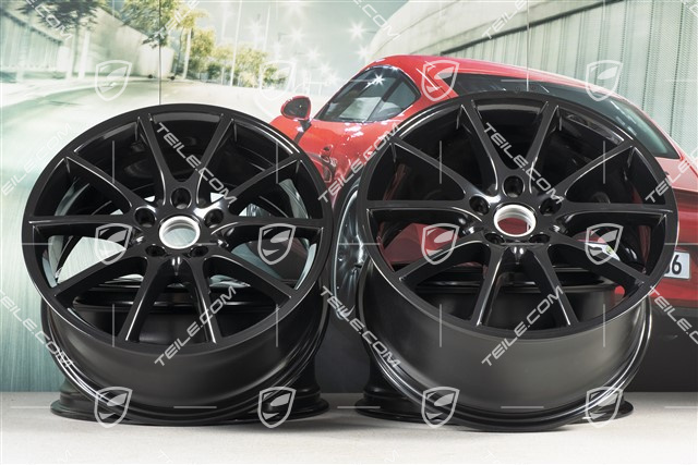 20" Cayenne Design Felgensatz, 10,5J x 20 ET64 + 9J x 20 ET50, schwarz hochglanz