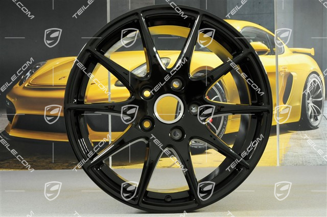 18" Felga Panamera S, 9J x 18 ET53, czarny wysoki połysk