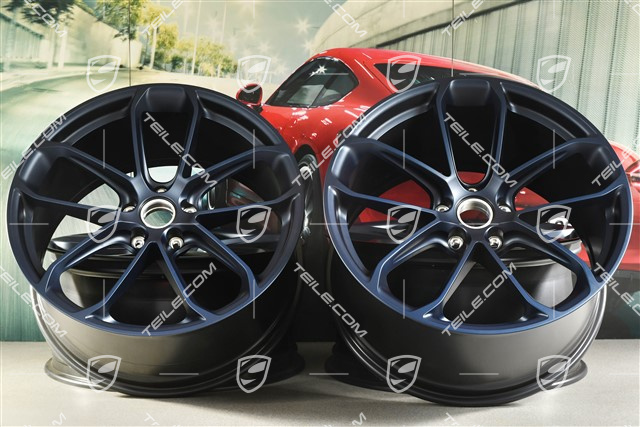 22" GT Felgensatz, Felgen 10,5J x 22 ET49 + 11,5J x 22 ET52, tiefseeblau perleffect