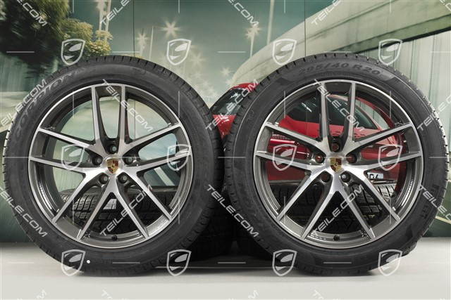 20-inch "Macan S" winter wheels set, rims 9J x 20 ET26 + 10J x 20 ET19, Pirelli winter tyres 265/45 R 20 + 295/40 R 20, titanium dark/burnished, with TPMS