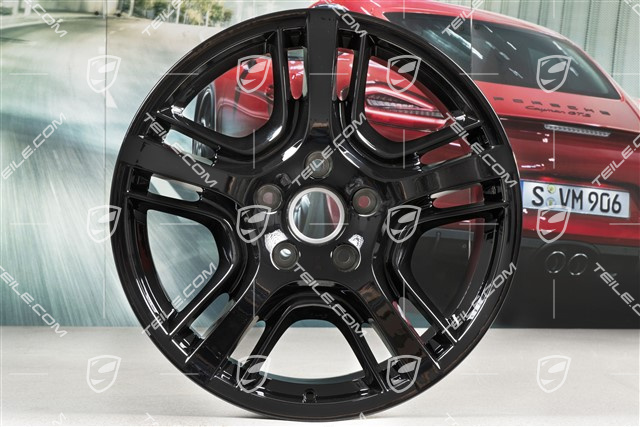 19" Felga Panamera Design, 9J x 19 ET60, czarny wysoki połysk