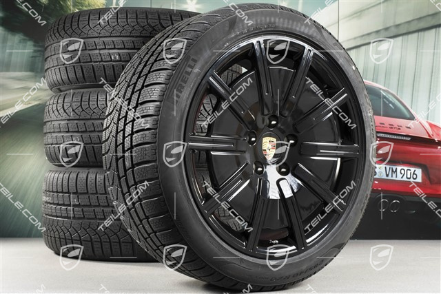 20" Sport Aero Winterräder Satz, Felgen 9J x 20 ET54 + 11J x 20 ET60 + NEUE Pirelli Winterreifen 245/45 R20 + 285/40 R20