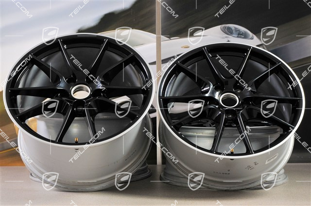 20-inch Carrera S (III) rims set, 8,5J x 20 RT51 + 11J x 20 ET70, wheel spokes painted Black