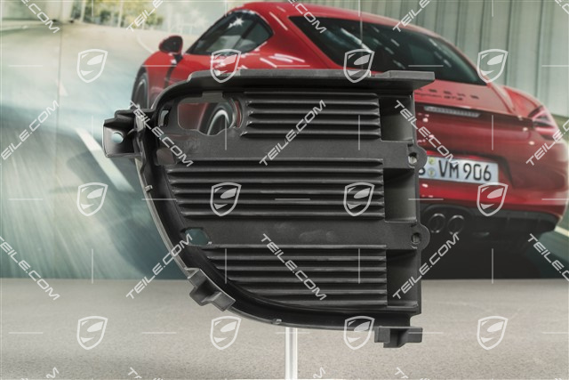 Air inlet / duct / guide cover, lateral, Black matte, PDC, R